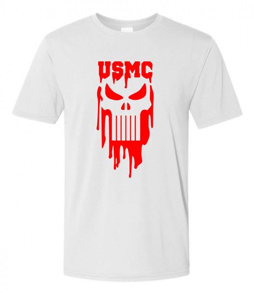 

sport summer cool funny t-shirt usmc punisher bloody drip retno logo tshirt s to 2xl 100% cotton summer