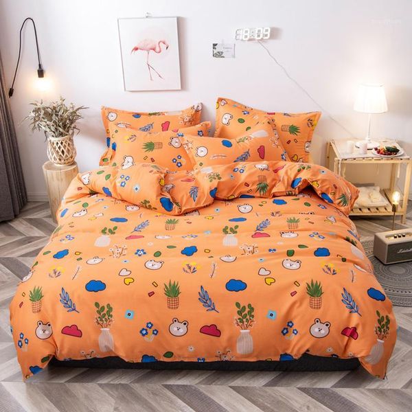 

bonenjoy duvet cover for double bed cartoon style bedding set  king size bed linen quilt cover pillowcases sheet sets1