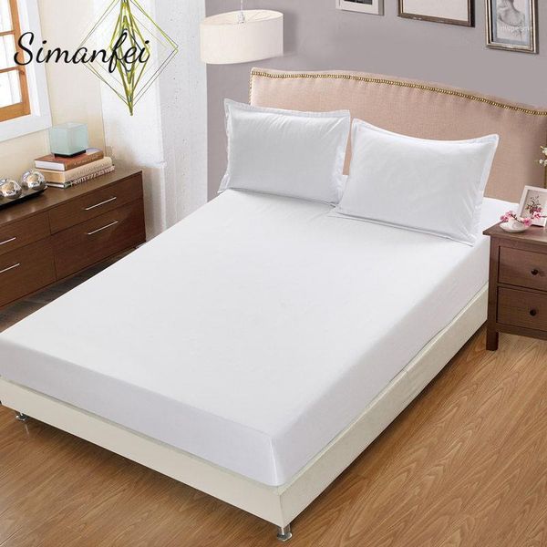 

bedspread simanfei solid color sheet brushed bedding with elastic band mattress cover protector bed linens home textile1