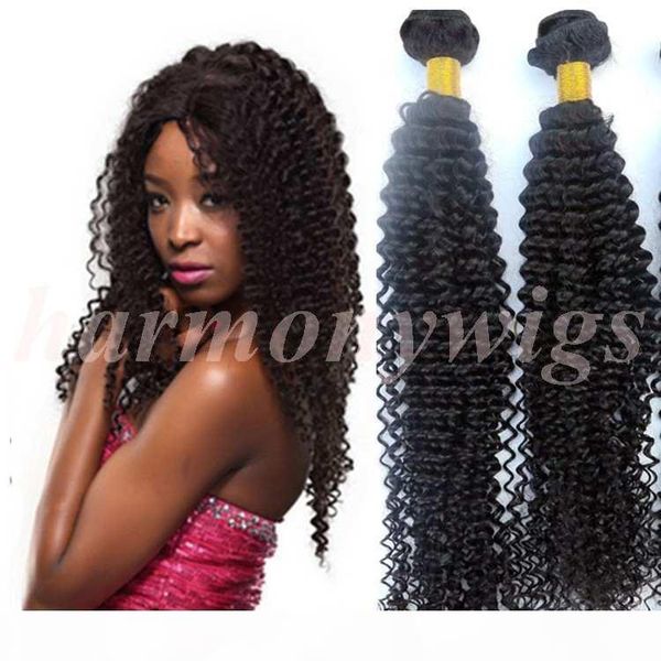 

mink virgin hair weaves brazilian human hair bundles kinky curly wefts unprocessed peruvian indian mongolian bulk hair extensions wholesale, Black