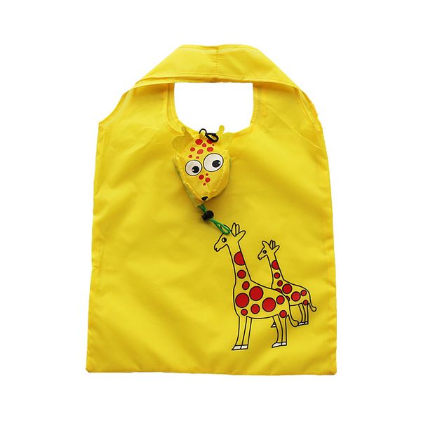 Sac De Courses Tasche Supermarkt tragbares druckbares Logo faltbare Cartoon-Tier-Umweltschutz-Einkaufstasche