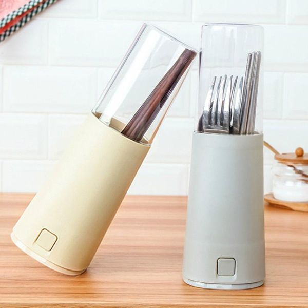 

chopsticks holder cutlery storage box drain kitchen rack tools1