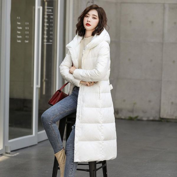 

women's down & parkas winter jacket women coat female thick brand white duck womens long coats warm hooded clothes hiver 90160, Black