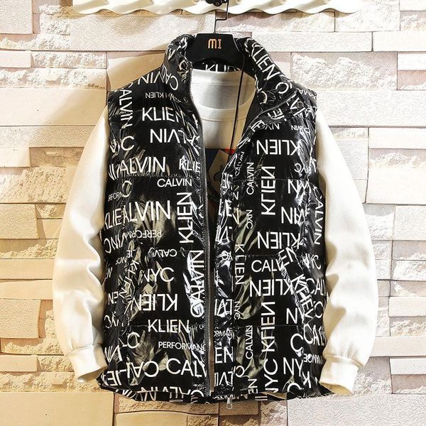 

m-5xl winter jacket men heated vest 4 colors padded vest waterproof menswear cargo 20201, Black;white