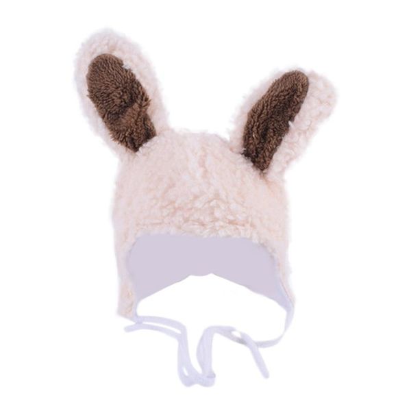 

winter newborn cute warm kids girls boys baby hat ear design hats knitted hemming caps, Yellow