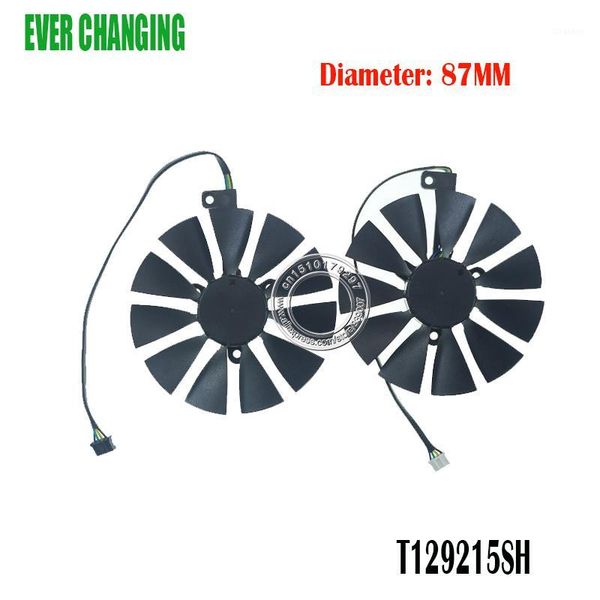 

fans & coolings 87mm t129215sh fdc10u12s9-c 4pin rtx 2060 2070 2080 gpu card cooler for asus geforce rtx2080 rtx2060 gaming fan1