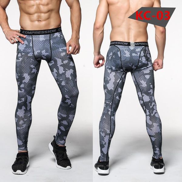 

mens joggers camouflage compression pants men camo pants tights leggings fitness trousers brand clothing sweatpants pantalon, Black