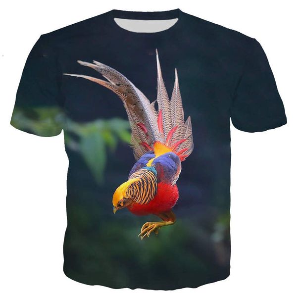 

new cool animal pheasant 3d print shirts aesthetic comics humor men clothing