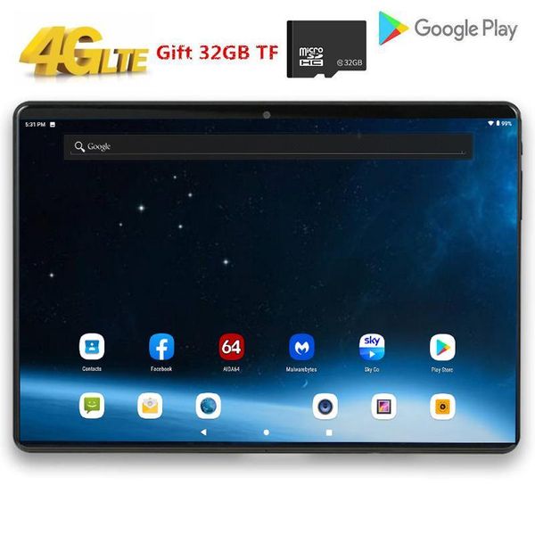 

tablet pc 10 inch 32gb tf card global bluetooth wifi phablet android 9.0 8 octa core mtk6762v dual sim 2.5d1