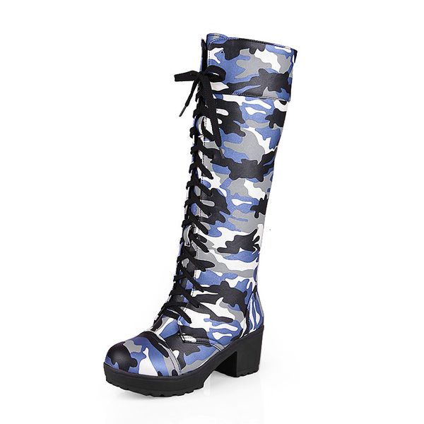 

woman 2021 high-legged plus size print style shoes europe and america online women's boots pwjy, Black
