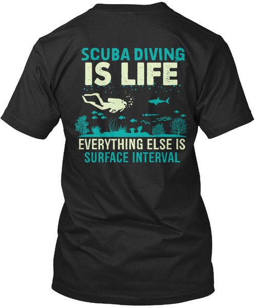 

2020 summer hip hop casual fitness funny scuba dive is life everything else surface standard hoodie designers t shirts sweatshirt