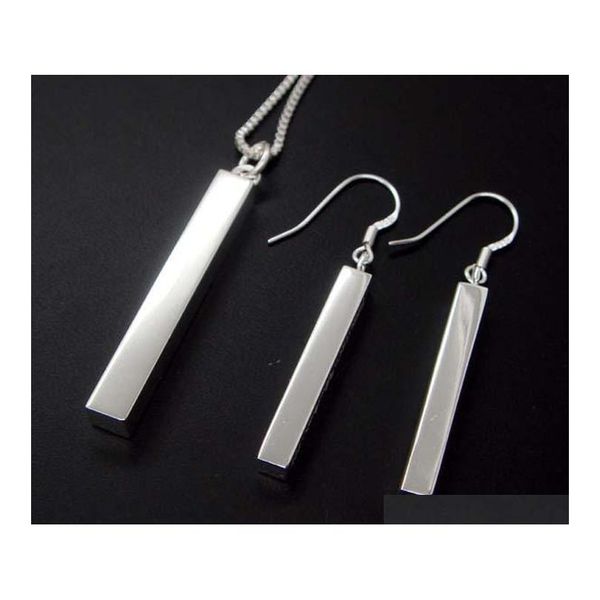 

wholesale - - retail christmas gift 925 silver necklace+earrings set s134 airia