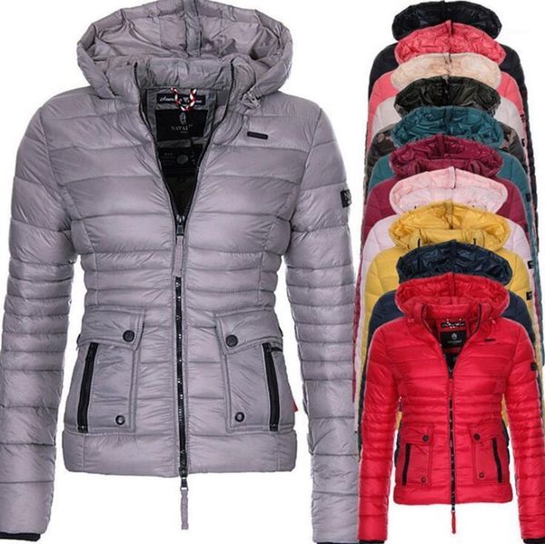 

winter coat women warm puffer jacket fashion women parka casual slim fit hooded overcoat outwear parka jackets1, Black