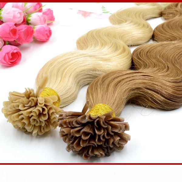 

xcsunny 18" 20" natural hair extensions keratin nail tip u tip hair extensions 100g 1g s peruvian remy hair extensions stock, Black