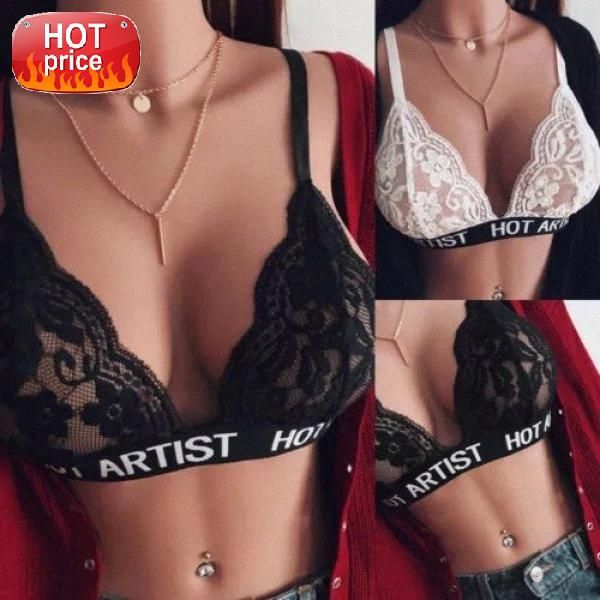 

uk stock womens lace floral bralette bralet bra bustier crop cami unpadded #o642, White