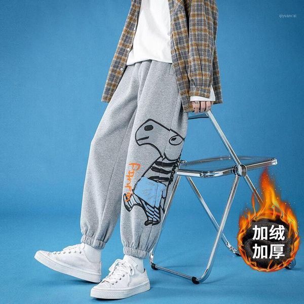 

men casual pants warm sweat pants men joggers printing gyms clothing plus size fashion bottoms streetwear joggers 20201, Black