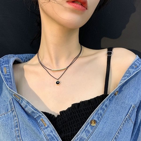 

necklace female clavicle ins and cool temperament valentine's day girl sweater chain student fashion, Silver