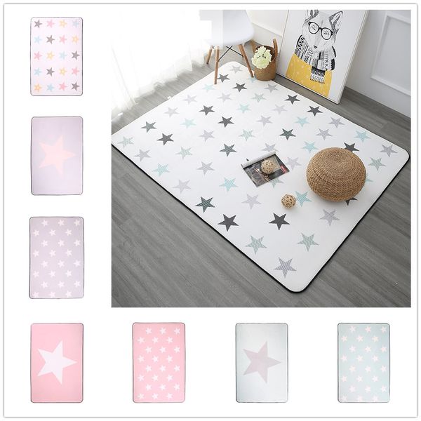 

korean design star printed carpet anti-slip floor rug bath mat soft baby playing carpets for living room indoor bedroom rug