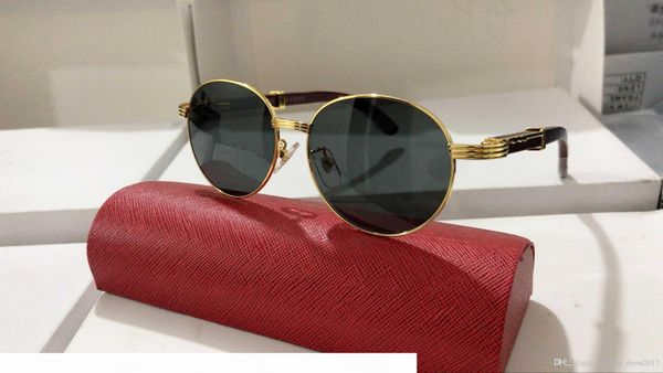 

new fashion round sunglasses for men women buffalo horn glasses summer styles sport attitude wood sunglasses with box case eyewear, White;black