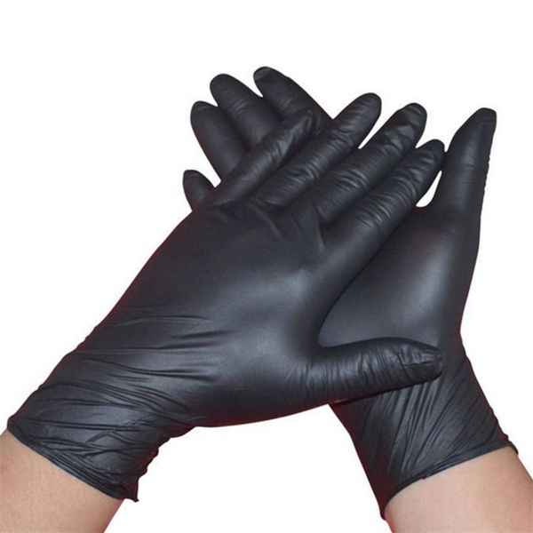 

household leshp cleaning 100pcs/lot mechanic washing nitrile black laboratory nail art anti-static gloves outletddxn