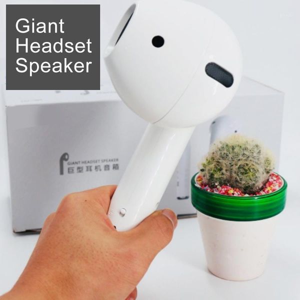 

giant earphone mode speaker wireless bluetooth headset portable 5w speaker stereo music loudspeaker fm radio playback soundbar1