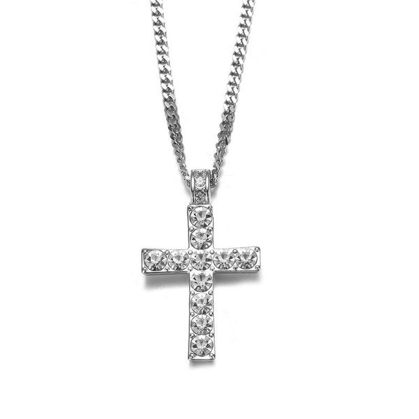 

ожерелье hip hot drop shipping hop сплава крест iced out rhinestone золото серебро оттенок распятие шарм ювелирных изделий wmtwqi bdegarden, Black;white