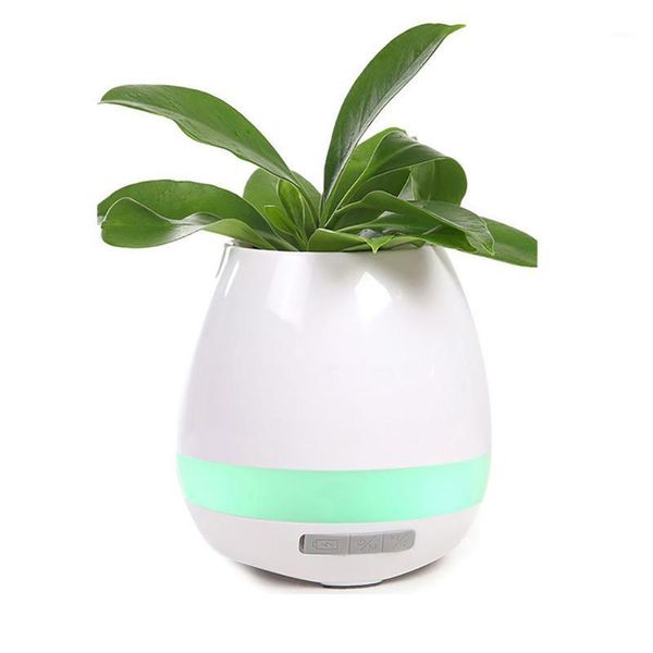 

1200ma intelligent music flower pot touch sensor can play piano bluetooth speaker audio box stereo garden potted plant1