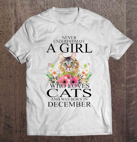 

men t shirt never underestimate a girl who loves cats and was born in december women t-shirt sport hooded sweatshirt hoodie