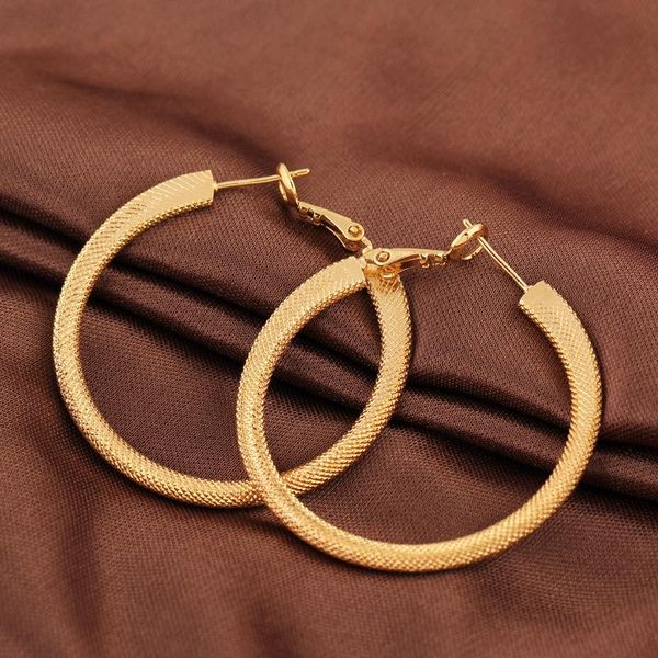 

fashion copper with gold plated big hoop earring for womens wedding bridal party jewelry a1300, Golden;silver