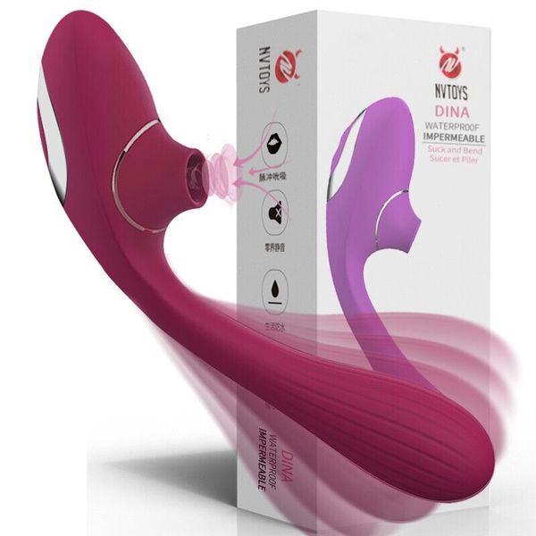 Saugdildo-Vibrator für Frauen, Klitoris, Nippel, Sauger, Orgasmus, Stimulator, Vagina-Massagegerät, Vibration, Sexspielzeug für Frauen