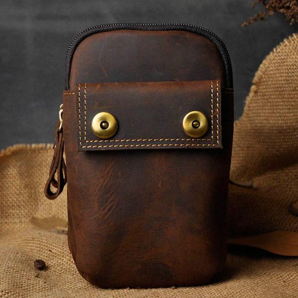 

waist bags men pack vintage cell/mobile phone case hook belt fanny bag wallet