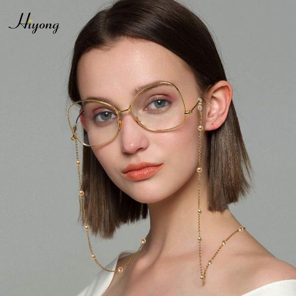 

hiyong chic eyeglasses chains women reading glasses chains gold color eyewear lanyards sunglasses cord holder neck strap rope, Silver