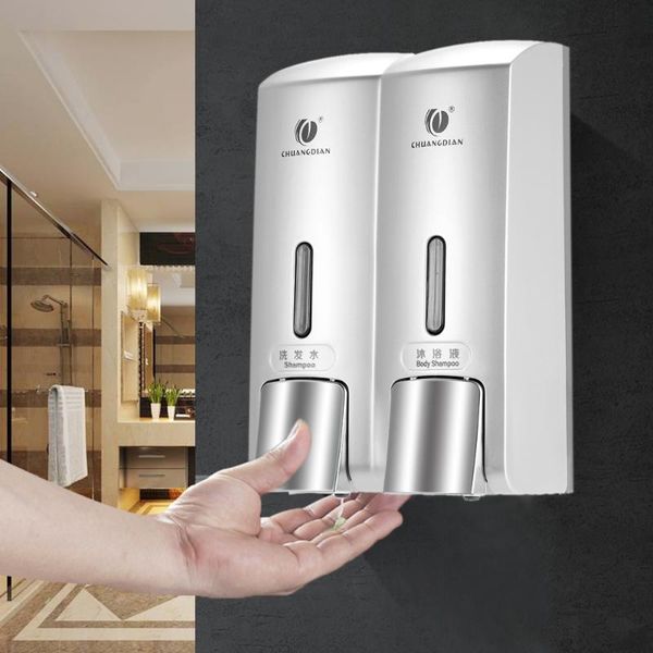 

liquid soap dispenser wall mounted 600mlliquid container shampoo for el kitchen bathroom accessories double bottel