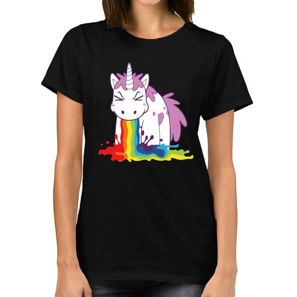 

unicorn tshirt rainbow horse print soft female short sleeve tee funny gifts for girls sport hooded sweatshirt hoodie