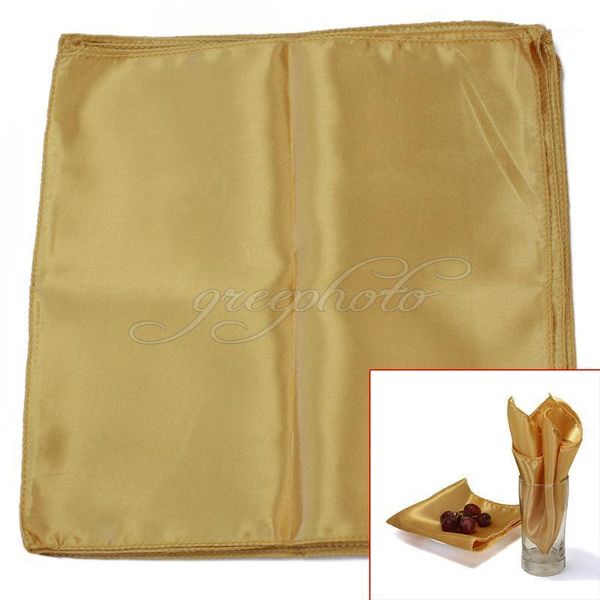 

10pcs gold square cloth napkins for holiday party banquet wedding els decor1
