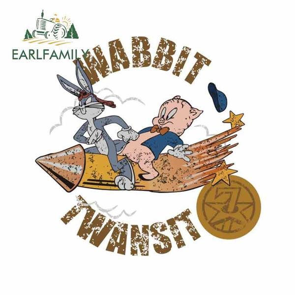 

earlfamily 13см x 12.7cm для bugs bunny fine стикеры diy мода водонепроницаемые декаль украшения подходит для van rv bbyyvs hotstore2010
