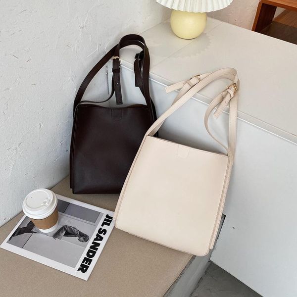 

large capacity bucket bags for women fashion shoulder bag with leather handbags for ladies hand bags sac a main