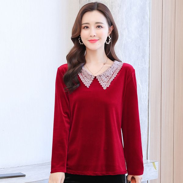 

2021 new women winter and autumn long sleeve blouses solid plus size blouse shirts z6mo, White
