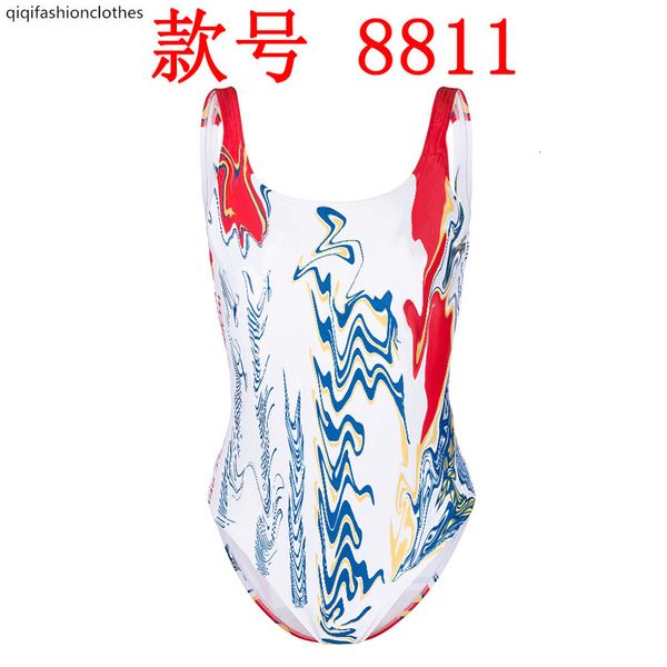 

swimsuit women's conservative print one piece bikini new, Red;black