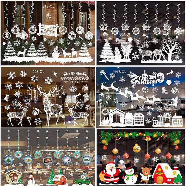 

for stickers merry decorations wall glass window home 2020 christmas ornaments xmas new year 2021