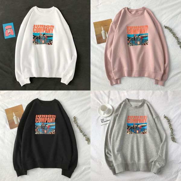 

round neck men's fashion ins spring and autumn thin student fashion brand hip hop loose yellow coat coat sweatersweater sweater men&#03, Black