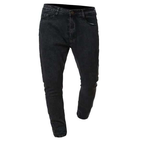 

jeans men slim straight blue spring and summer regular fit casual pants cotton men's clothing trousers male jeans black