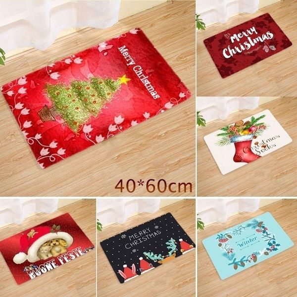 

creative 3d printing christmas mat non slip creative merry christmas doormat 40*60cm