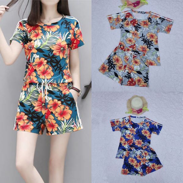 

spring and sportswear summer sportswear suit female korean student leisure 2020 new comfortable print two piece suit summer 1njwt, Gray