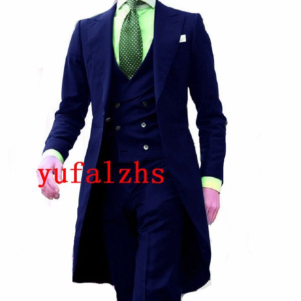 

custom-made one button groomsmen peak lapel groom tuxedos men suits wedding/prom/dinner man blazer(jacket+pants+tie+vest) w508, Black;gray