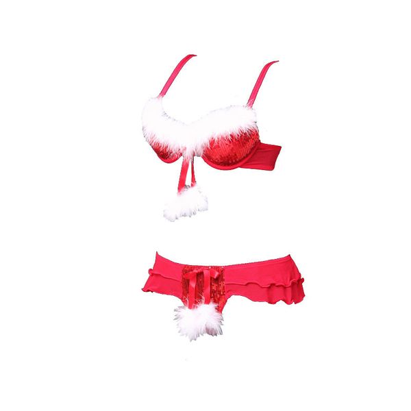 

new santa christmas lingerie red color bead piece bra set have a/b c/d cup so good quality, Red;black