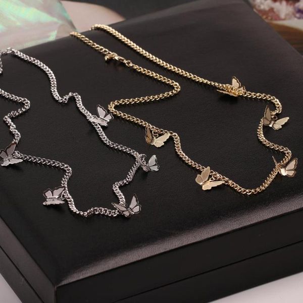

fashion new simple necklace female clavicle chain butterfly necklace all-match pendant sale, Silver