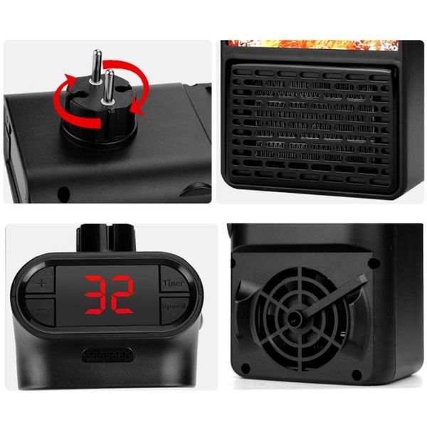 

portable ceramic space heater electric fireplace heater fan thermostat control m6cb
