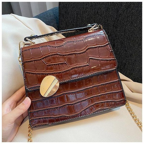 

quality stone pattern leather crossbody bags for women designer small handbags chain shoulder simple bag mini purses hand bag