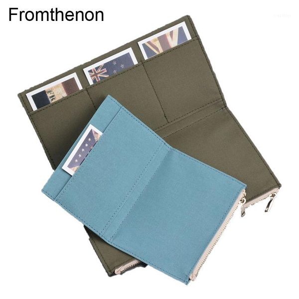 

fromthenon vintage storage bag for midori travelers notebook zipper pocket retro canvas card holder file bag school stationery1, Purple;pink